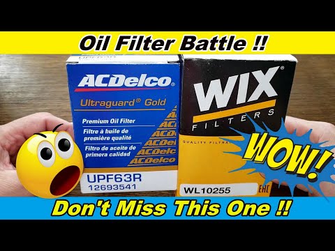 ACDelco Oil Filter UPF63R Cut Open vs. Wix Oil Filter WL10255 Cut Open