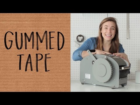 Part of a video titled How to Use Gummed Paper Tape - YouTube