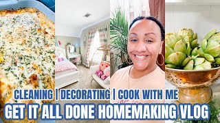 GET IT ALL DONE | HOMEMAKING MOTIVATION | CLEANING MOTIVATION | COOK WITH ME | BUSY MOM VLOG