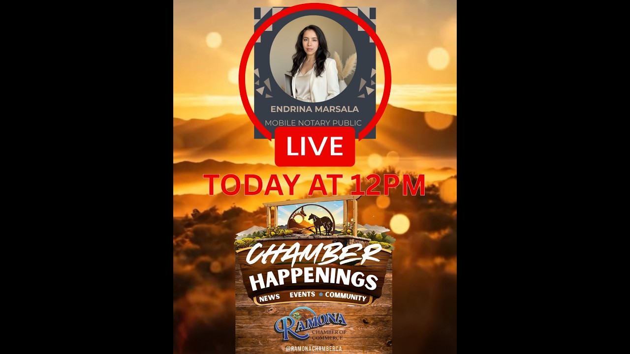 05-20-26 Chamber Happenings Live with Endrina Marsala Mobile Notary