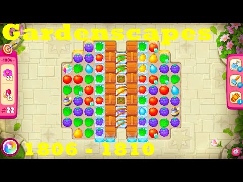 Gardenscapes Level 1806 - 1810 HD Walkthrough | 3 - match game | gameplay | android | ios | pc | app