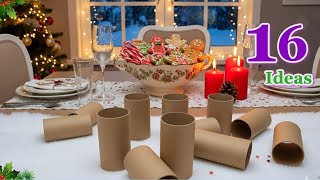 16 New Beautiful Christmas/Holiday Decoration ideas from Empty Rolls | DIY Christmas craft idea 52☃️