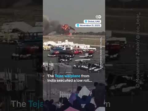 India's Tejas fighter jet crashes at Dubai Air Show, killing pilot | DW News