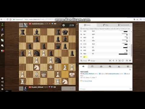 Blitz on Chess.com FM Bryakin Mikhail - GM Vladislav Kovalev