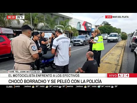 🔴 Chocó borracho y se peleó con la policía