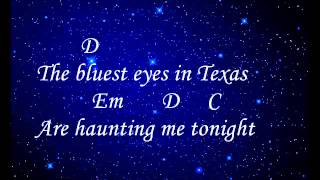 &quot;The Bluest Eyes in Texas&quot; - Lyrics and Chords