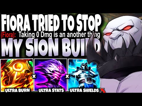 A Main Fiora tried to STOP MY IMMORTAL SION BUILD only to get OUTDAMAGED 💀 LoL Top Sion s13 Gameplay