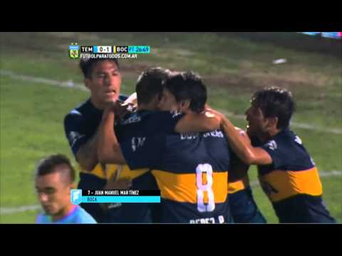 Gol de Martínez. Temperley 0 - Boca 1. Fecha 2. Primera División 2015. FPT