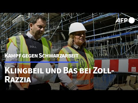 Kampf gegen Schwarzarbeit: Klingbeil und Bas bei Zoll-Razzia | AFP