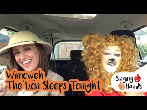 Makaton CarPark Karaoke - THE LION SLEEPS TONIGHT (WIMOWEH) - Singing Hands