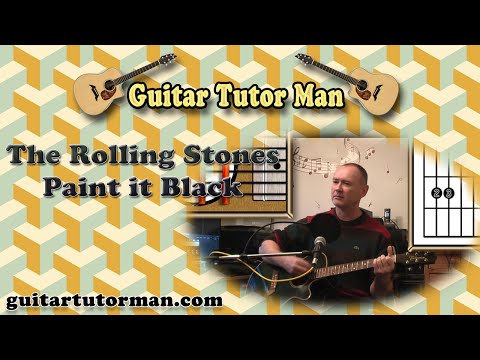 Paint It Black - The Rolling Stones - Acoustic Guitar Lesson (easy-ish)