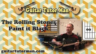 Paint It Black - The Rolling Stones - Acoustic Guitar Lesson (easy-ish)