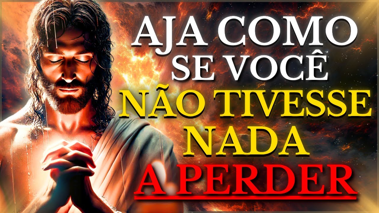 CONFIE EM DEUS E AJA COMO SE VOCÊ NÃO TIVESSE NADA A PERDER, ESPERE E VEJA O QUE COMEÇA A ACONTECER