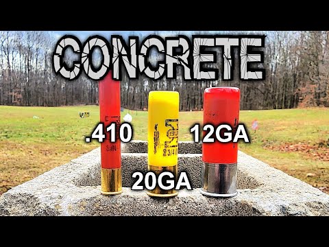 Shotgun Slugs vs Concrete Blocks .410 20ga 12ga