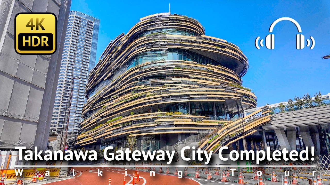 Tokyo's New Landmark: Takanawa Gate City Completed! The LinkPillar 2 & Museum [4K/HDR/Binaural]