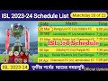 ISL 2024 3rd Schedule List | ISL Matchday 20 of 22 | isl schedule 2024 |