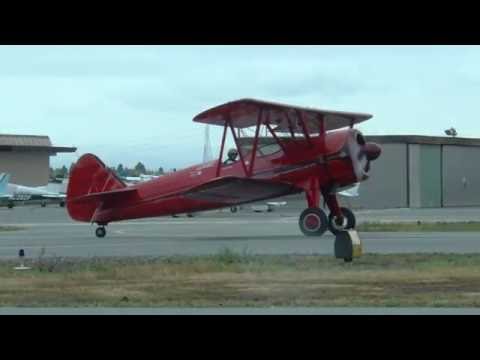 Vicky Benzing and Her Boeing Stearman at the Biggest Little Airshow San Carlos