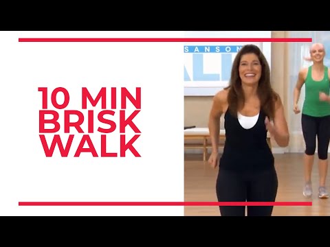 10 Minute BRISK WALK | At Home Workouts