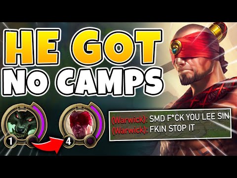 I LEGIT 4 BUFFED THIS WARWICK AND MADE HIM RAGE! (ACTUAL STOMP) - League of Legends