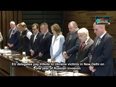 EU delegates pay tribute to Ukraine victims in New Delhi on one year of Russian invasion