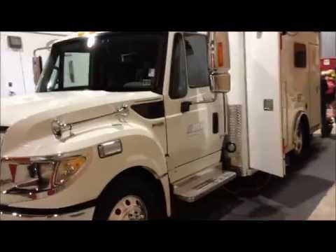 LIFELINE EMERGENCY VEHICLES TERRASTAR INTERNATIONAL AMBULANCE AT HARRISBURG FIRE EXPO - 2014.
