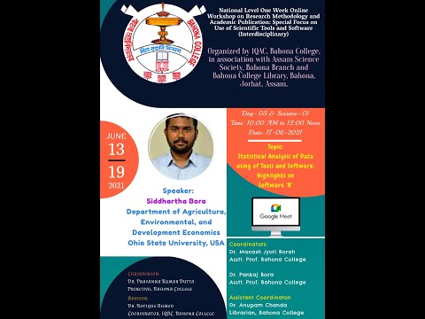 Statistical Analysis of Data using of Tools and Software: Highlights on Software ‘R’