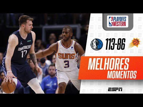 DONCIC COMANDA RECITAL, MAVERICKS ATROPELAM SUNS E FORÇAM JOGO 7