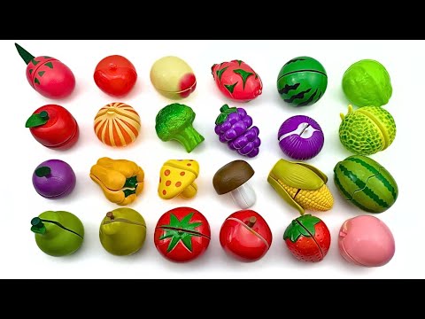 Seltsam befriedigendes Video | Schneiden von Plastikobst und Gemüse, Tomaten, Pflaumen, Melonen,