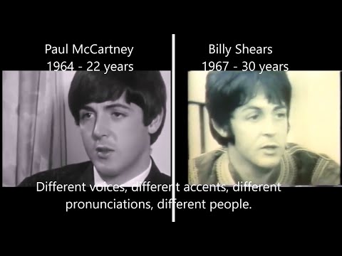 Paul McCartney vs Billy Shears - Different voices, different accents, different people.