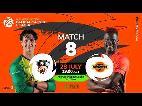 LIVE | Match 8 | Desert Vipers vs Perth Scorchers XI | GSL T20 2026
