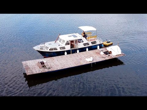 I bought a 14 Meter long Water Plattform Boat - Ep. #36 - Vintage Yacht Restoration Vlog