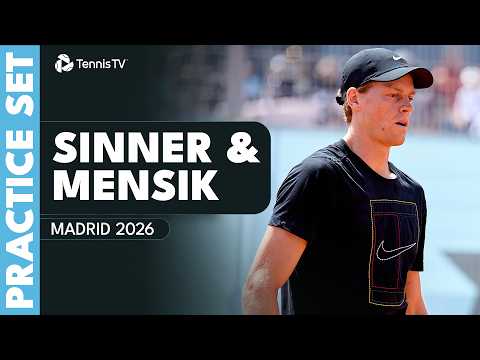 Jannik Sinner & Jakub Mensik Practice Set In Full! 🔥 | Madrid 2026