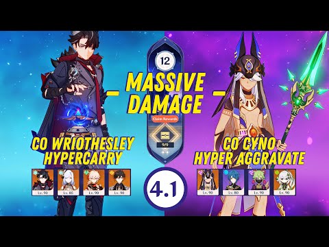 C0 Wriothesley Hypercarry & C0 Cyno Hyperbloom - Spiral Abyss 4.1