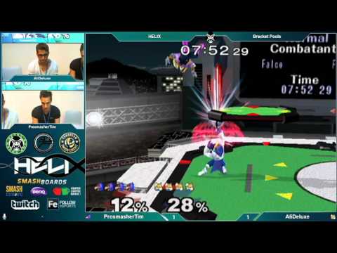 HELIX - ProsmasherTim (Falco) Vs. AliDeluxe (Fox) - Bracket Pools - Melee