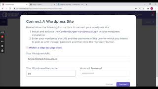 How to Connect Your WordPress Blog to Contentburger