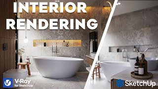 Create Interior Visualization in V-Ray for SketchUp | Bathroom Rendering Tutorial. From Zero to Hero