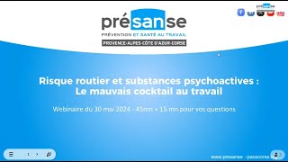 Risque routier et substances psychoactives : le mauvais cocktail au travail