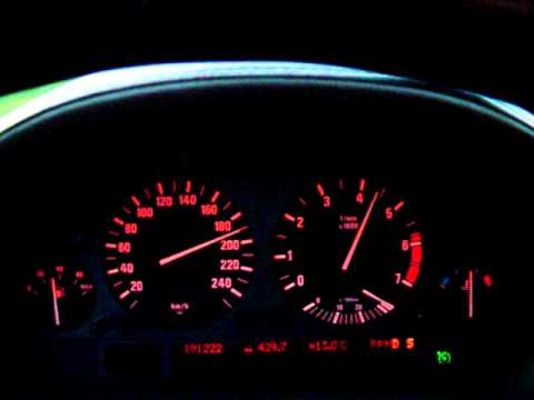 Acceleration BMW E38 750 1996 0 - 250 km.AVI