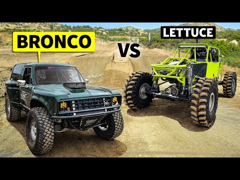Thumbnail for 1350hp Rock Climbin’ Havoc Buggy vs 650hp High Flyin’ Ford Bronco II in Dirt Drag Racing! by Ford Bronco II