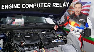 KIA OPTIMA ECU RELAY, ECM RELAY, ENGINE COMPUTER RELAY LOCATION REPLACEMENT