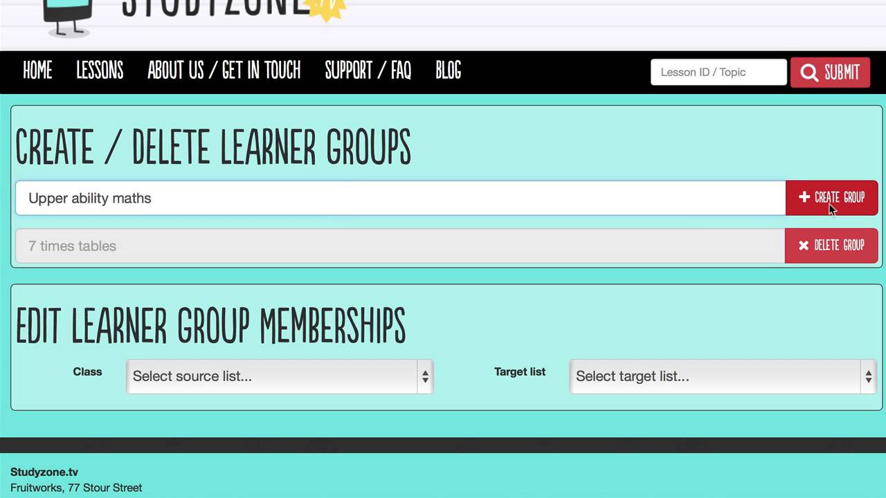 Top Tip 2 Managing Student Groups