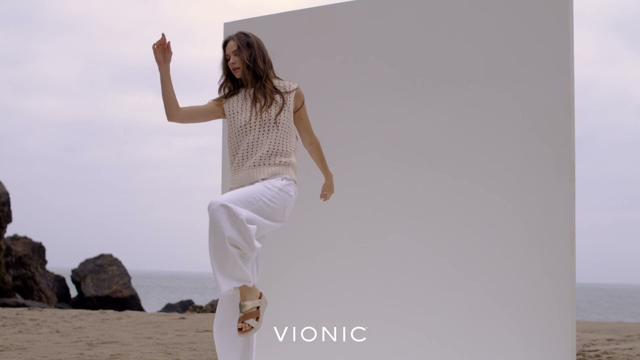 Watch Vionic Uptown Sunset Women's Orthotic Supportive Slide Sandal video