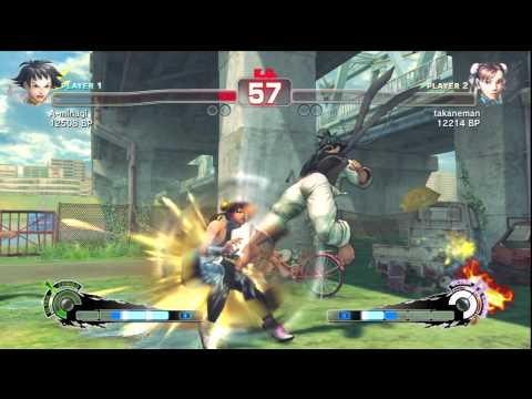 A-minagi (Makoto) Vs takaneman (Chun-Li) PS3 SSF4 Ranked Match
