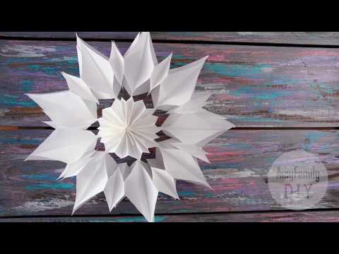 Snowflake 3d easy DIY tutorial *)