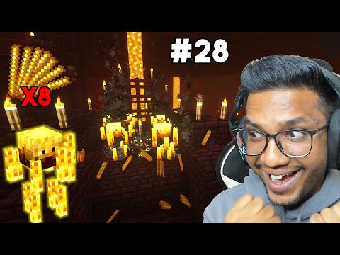 FINDING BLAZE ROD IN NETHER FORTRESS MINECRAFT SURVIVAL #28