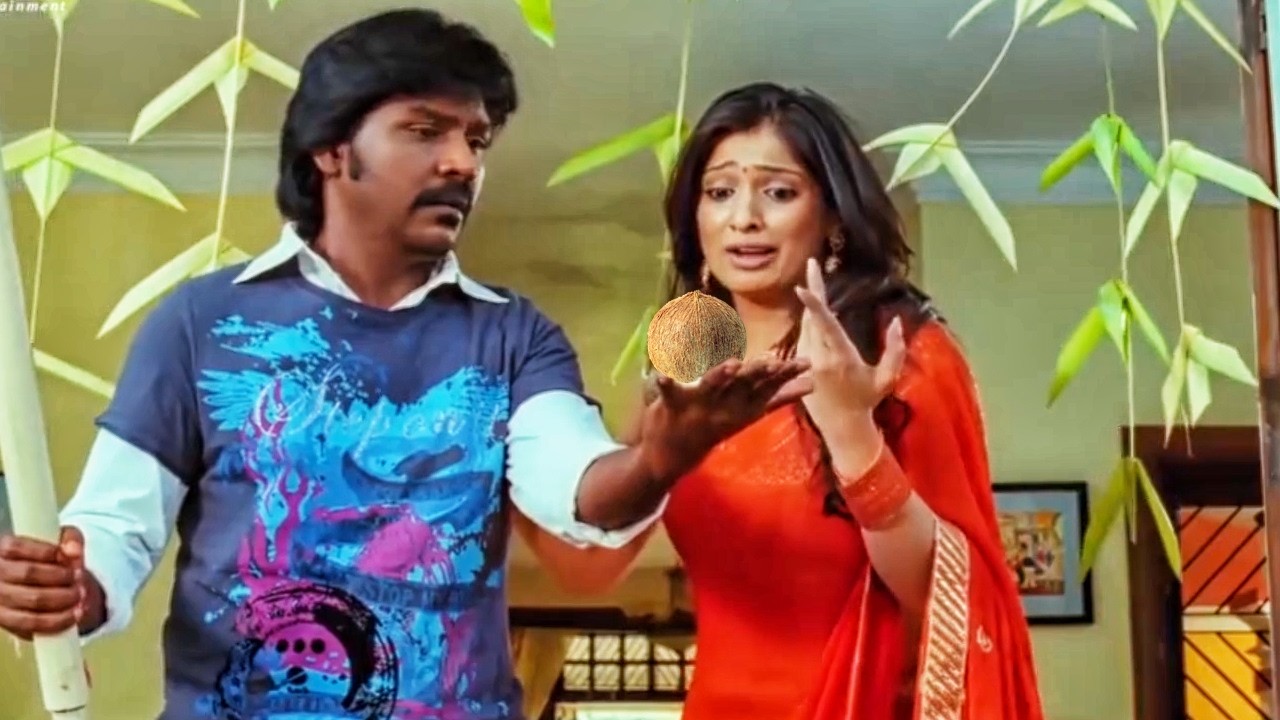 राघव लॉरेंस एक फटके में नारियल फोड़ दिया | Kanchana फिल्म का