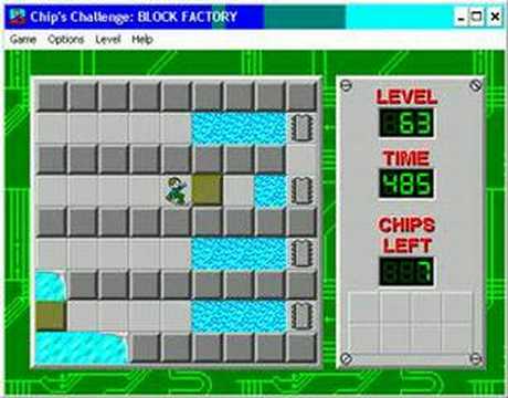 Chips Challenge Level 63: Block Factory