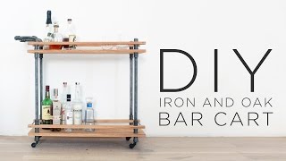 DIY Bar Cart | How to make a drink cart with iron pipes
