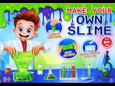 Как сделать слайм. Неоновый Слайм из Набора Make your own SLIME