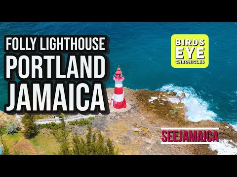 Folly Lighthouse, Port Antonio | Drone View Jamaica